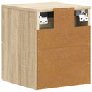 Væghængt Natbord med skuffe 2 pcs Sonoma-eg 34,5 x 33 x 40 cm