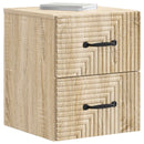 Væghængt Natbord med skuffe 2 pcs Sonoma-eg 34,5 x 33 x 40 cm