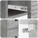 Væghængt Natbord med skuffe 2 pcs Betongrå 34,5 x 33 x 40 cm