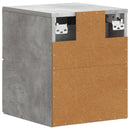 Væghængt Natbord med skuffe 2 pcs Betongrå 34,5 x 33 x 40 cm