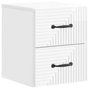 Væghængt Natbord 2 pcs Hvid højglans 34,5 x 33 x 40 cm