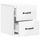 Væghængt Natbord 2 pcs Hvid højglans 34,5 x 33 x 40 cm