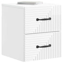 Væghængt Natbord 2 pcs Hvid højglans 34,5 x 33 x 40 cm