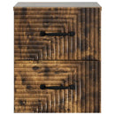 Væghængt Natbord med skuffe 2 pcs Røget eg 34,5 x 33 x 40 cm