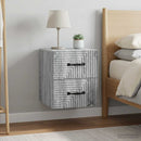 Væghængt Natbord 2 pcs Grå sonoma-eg 34,5 x 33 x 40 cm
