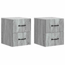 Væghængt Natbord 2 pcs Grå sonoma-eg 34,5 x 33 x 40 cm