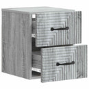 Væghængt Natbord 2 pcs Grå sonoma-eg 34,5 x 33 x 40 cm