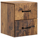 Væghængt Natbord Gammelt træ 34,5 x 33 x 40 cm Konstrueret træ
