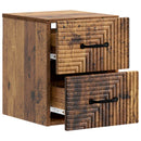 Væghængt Natbord med skuffe 2 pcs Gammelt træ 34,5 x 33 x 40 cm