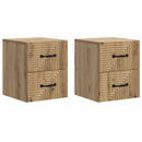 Væghængt Natbord med skuffe 2 pcs Artisan-eg 34,5 x 33 x 40 cm