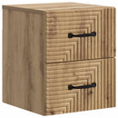 Væghængt Natbord med skuffe 2 pcs Artisan-eg 34,5 x 33 x 40 cm