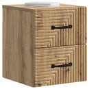 Væghængt Natbord med skuffe 2 pcs Artisan-eg 34,5 x 33 x 40 cm