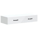 Væghængt Sideskab Hvid 87,5 x 34,5 x 17 cm Konstrueret træ