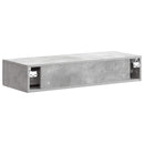 Væghængt Sideskab Betongrå 87,5 x 34,5 x 17 cm Konstrueret træ