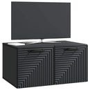 Væghængt TV-skab Sort 59,5 x 41 x 30 cm Konstrueret træ
