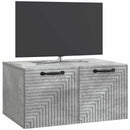 Væghængt TV-skab Betongrå 59,5 x 41 x 30 cm Konstrueret træ