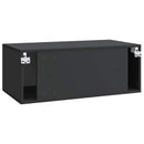 Væghængt TV-skab Sort 78,5 x 41 x 30 cm Konstrueret træ