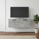 Væghængt TV-skab Betongrå 78,5 x 41 x 30 cm Konstrueret træ