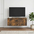 Væghængt TV-skab Røget eg 78,5 x 41 x 30 cm Konstrueret træ