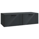 Væghængt TV-skab Sort 98 x 41 x 30 cm Konstrueret træ