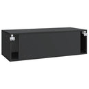 Væghængt TV-skab Sort 98 x 41 x 30 cm Konstrueret træ