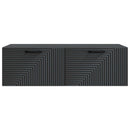 Væghængt TV-skab Sort 98 x 41 x 30 cm Konstrueret træ