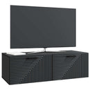 Væghængt TV-skab Sort 98 x 41 x 30 cm Konstrueret træ
