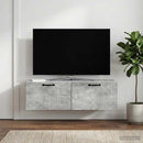 Væghængt TV-skab Betongrå 98 x 41 x 30 cm Konstrueret træ