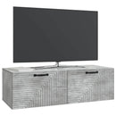 Væghængt TV-skab Betongrå 98 x 41 x 30 cm Konstrueret træ