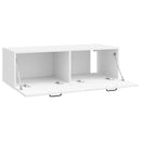 Væghængt TV-skab Hvid højglans 98 x 41 x 30 cm Konstrueret træ
