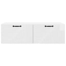 Væghængt TV-skab Hvid højglans 98 x 41 x 30 cm Konstrueret træ