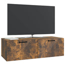 Væghængt TV-skab Røget eg 98 x 41 x 30 cm Konstrueret træ