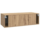 Væghængt TV-skab Artisan-eg 98 x 41 x 30 cm Konstrueret træ