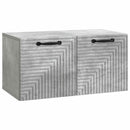 Væghængt TV-skab Betongrå 59,5 x 31 x 30 cm Konstrueret træ