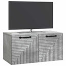 Væghængt TV-skab Betongrå 59,5 x 31 x 30 cm Konstrueret træ