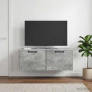 Væghængt TV-skab Betongrå 78,5 x 31 x 30 cm Konstrueret træ
