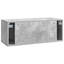 Væghængt TV-skab Betongrå 78,5 x 31 x 30 cm Konstrueret træ