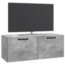 Væghængt TV-skab Betongrå 78,5 x 31 x 30 cm Konstrueret træ