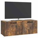 Væghængt TV-skab Røget eg 78,5 x 31 x 30 cm Konstrueret træ