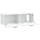 Væghængt TV-skab Hvid 98 x 31 x 30 cm Konstrueret træ