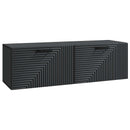 Væghængt TV-skab Sort 98 x 31 x 30 cm Konstrueret træ