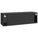 Væghængt TV-skab Sort 98 x 31 x 30 cm Konstrueret træ