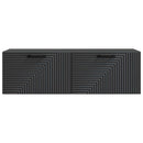 Væghængt TV-skab Sort 98 x 31 x 30 cm Konstrueret træ