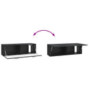 Væghængt TV-skab Sort 98 x 31 x 30 cm Konstrueret træ