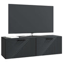 Væghængt TV-skab Sort 98 x 31 x 30 cm Konstrueret træ