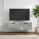 Væghængt TV-skab Betongrå 98 x 31 x 30 cm Konstrueret træ
