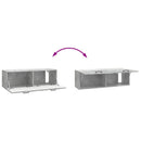 Væghængt TV-skab Betongrå 98 x 31 x 30 cm Konstrueret træ