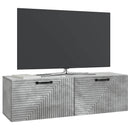 Væghængt TV-skab Betongrå 98 x 31 x 30 cm Konstrueret træ