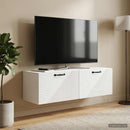 Væghængt TV-skab Hvid højglans 98 x 31 x 30 cm Konstrueret træ