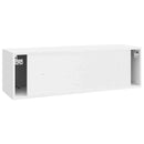 Væghængt TV-skab Hvid højglans 98 x 31 x 30 cm Konstrueret træ